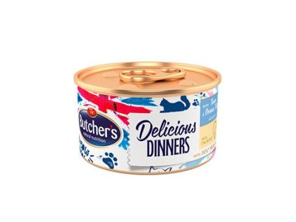 Butcher's Cat Delic.Dinners tuňák+ryby konz. 85g