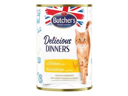 Butcher's Cat Delic.Dinners kuřecí v želé konz. 400g