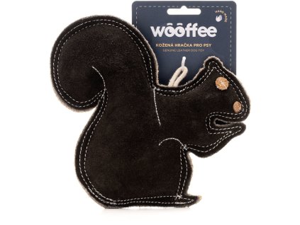 Wooffee kožená hračka Černá veverka