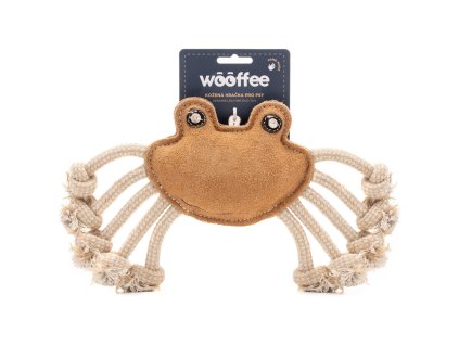 Wooffee kožená hračka Krab s provazy