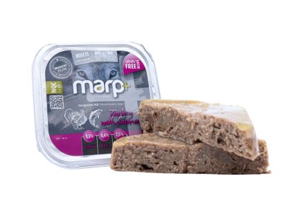 Marp Natural Plus vanička pro psy krůtí s lososem 150g