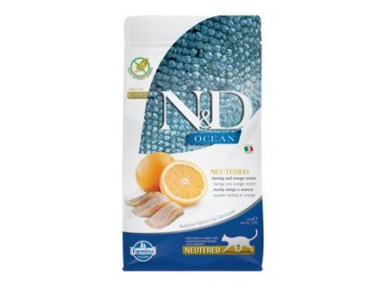 N&D OCEAN CAT NEUTERED Adult Herring & Orange 1,5kg