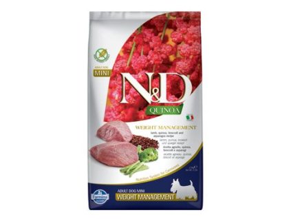 N&D Quinoa DOG Weight Management Lamb Adult Mini 2,5kg