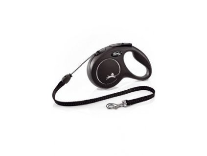 Vodítko FLEXI Classic New M lanko 5m/20kg černá