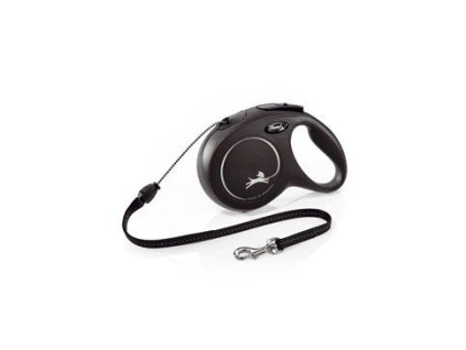 Vodítko FLEXI Classic New M lanko 8m/20kg černá