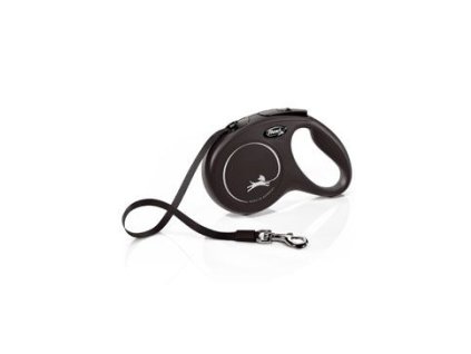 Vodítko FLEXI Classic New M pásek 5m/25kg černá