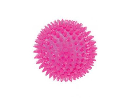 Hračka pes BALL SPIKE TPR POP 8cm s ostny růž Zolux