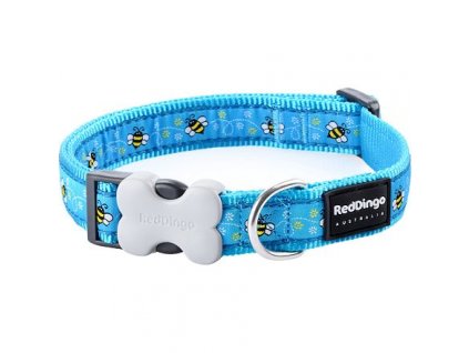 Red Dingo obojek – Bumble Bee Turquoise – 25 mm x 41-63 cm