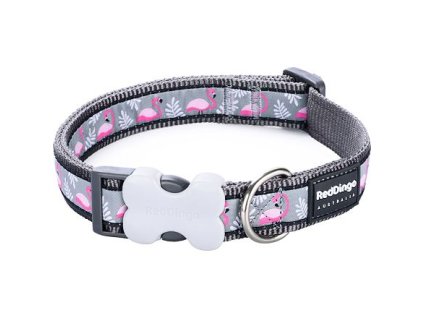 Red Dingo obojek – Flamingo Cool Grey – 25 mm x 41-63 cm