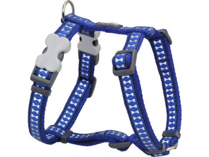 Red Dingo postroj reflexní – Bones Navy – 15 mm x 36-54 cm