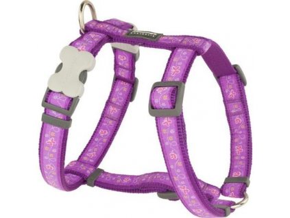 Red Dingo postroj – Butterfly Purple – 20 mm x 45-66 cm