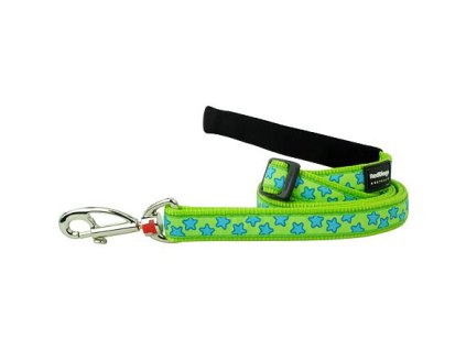 Red Dingo vodítko – Stars Turquoise – 25 mm x 1,8 m