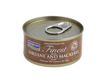 FISH4CATS Konzerva pro kočky Finest sardinka s makrelou 70 g