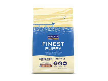 FISH4DOGS Granule malé pro štěňátka Finest bílá ryba s bramborami 1,5 kg, 2m+