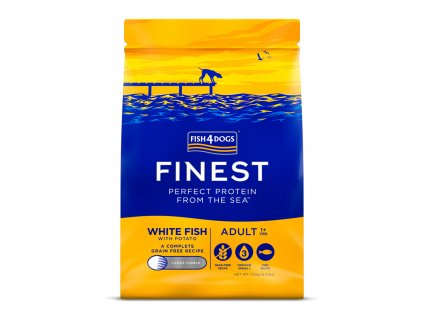 FISH4DOGS Granule velké pro dospělé psy Finest bílá ryba s bramborami 1,5 kg, 1+