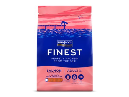 FISH4DOGS Granule velké pro dospělé psy Finest losos s bramborami 1,5 kg, 1+