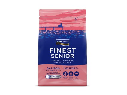 FISH4DOGS Granule velké pro starší psy Finest losos se sladkými bramborami 1,5 kg, 8+ EXP 20.10.2022