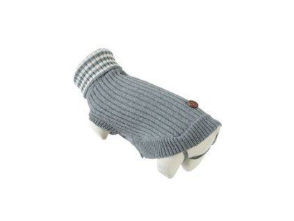 Obleček svetr rolák pro psy DUBLIN šedý 25cm Zolux
