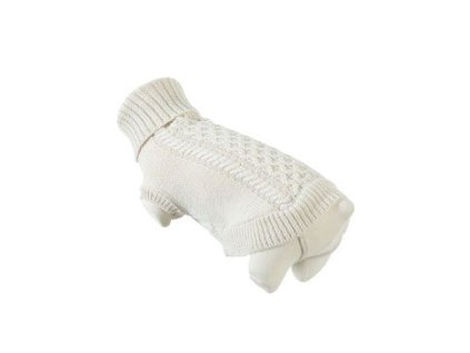 Obleček svetr rolák pro psy MEGEVE krémový 25cm Zolux