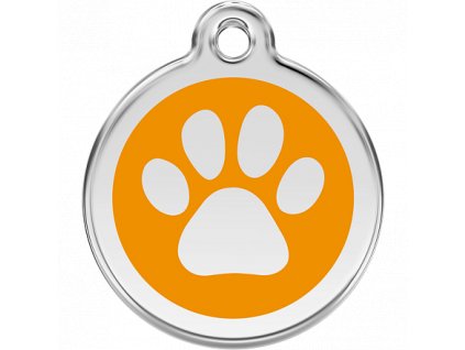 Známka Red Dingo Tlapka oranžová