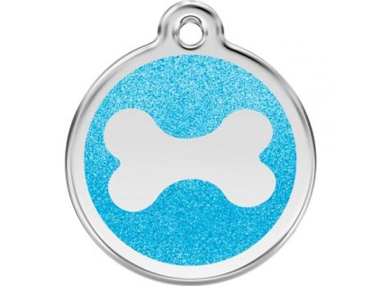 Známka Red Dingo Kost Aqua Třpytivá
