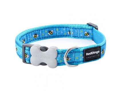 Red Dingo obojek – Bumble Bee Turquoise – 20 mm x 30-47 cm