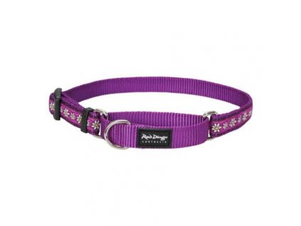 Red Dingo obojek polostahovací – Daisy Chain Purple – 25 mm x 41-62 cm