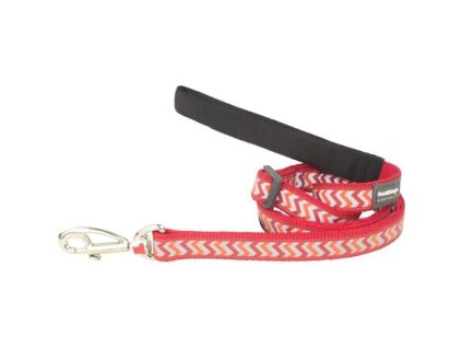 Red Dingo vodítko reflexní – Ziggy Red – 12 mm x 1,8 m