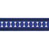 Red Dingo obojek reflexní – Bones Navy – 12 mm x 20-32 cm