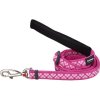 Red Dingo vodítko – Gingham Hot Pink – 20 mm x 1,8 m