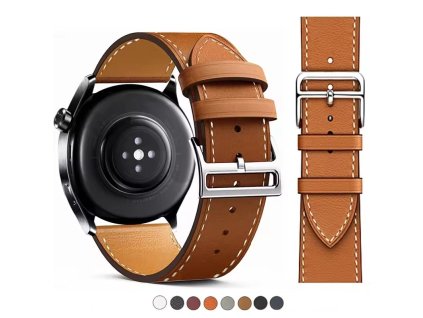 Barevný kožený řemínek pro chytré hodinky 20mm spol min