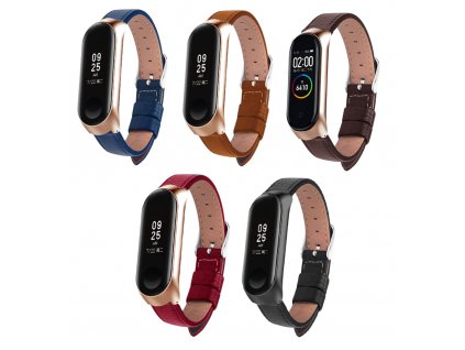 Kožený náhradní náramek pro Mi Band 5
