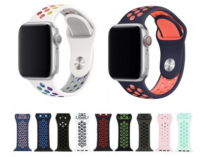 Silikonový perforovaný náhradní řemínek pro Apple Watch 38mm/40mm