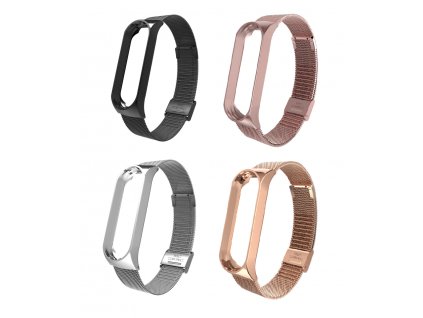 Milánský tah celokovový náhradní náramek univerzální pro Mi Band 3/4/5/6 se zapínáním