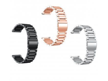 Masivní celokovový náhradní řemínek pro chytré hodinky 20mm