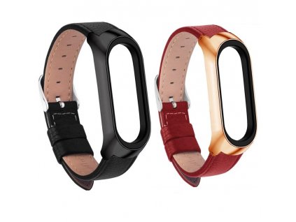 Kožený náhradní náramek pro Mi Band 7 společný