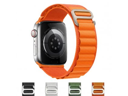 Alpský tah tkaný nylonový řemínek pro Apple Watch 42mm/44mm/45mm společný