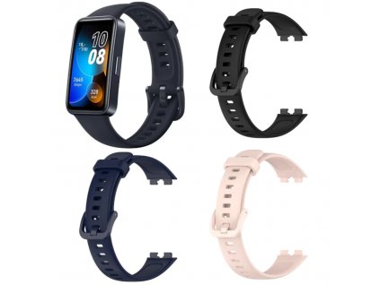 Silikonový řemínek se zapínáním na sponu pro Huawei Band 8, 9 a 10