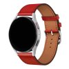 Barevný kožený řemínek pro chytré hodinky 20mm červená min