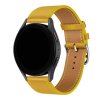 Barevný kožený řemínek pro chytré hodinky 20mm podzimní žlutá min