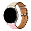 Barevný kožený řemínek pro chytré hodinky 20mm růžová béžová min