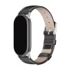Kožený náhradní náramek pro Xiaomi Smart Band 8, 9 a 10 černá s bílým