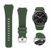 Silikonový vroubkovaný řemínek s kovovým zapínáním 22mm zelená army