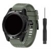 Silikonový řemínek pro Garmin EasyFit/QuickFit 26mm khaki zelená army