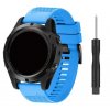 Silikonový řemínek pro Garmin EasyFit/QuickFit 22mm světle modrá