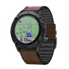 Silikonový řemínek s pravou kůží pro Garmin EasyFit/QuickFit 22mm tmavě hnědá 1
