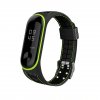 Protkaný texturovaný náhradní náramek pro Mi Band 3/4 Lines černá se zeleným