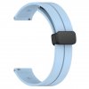 Silikonový řemínek s magnetickou sponou pro chytré hodinky 22mm světle modrá