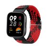 Nastavitelný nylonový elastický loop řemínek pro Xiaomi Redmi Watch 3 červeno černá