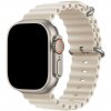 Oceánský silikonový vroubkovaný řemínek pro Apple Watch 38mm/40mm/41mm bílá (starlight)